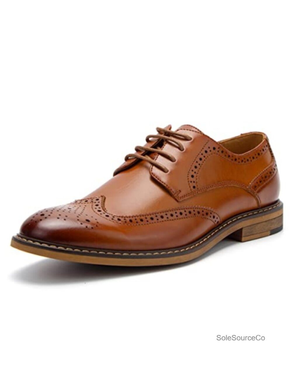 Men's Wingtip Lace-Up Leather Oxford Dress Shoes Formal Business
